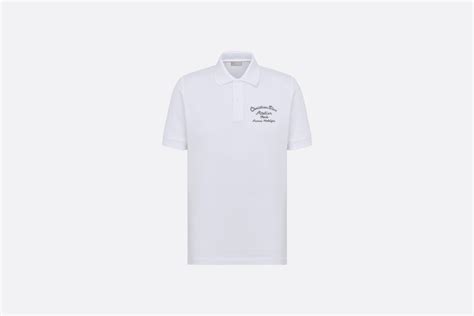 DIOR AND SHAWN Oversized Polo Shirt White Cotton Piqué